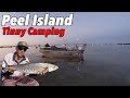 SOLO TINNY CAMPING EXPEDITION - Fishing for food in Moreton Bay - Bonito catch and cook