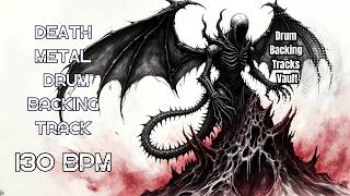Death Metal Drums 130 BPM | Heavy Double Bass Groove Track for Practice and Jamming