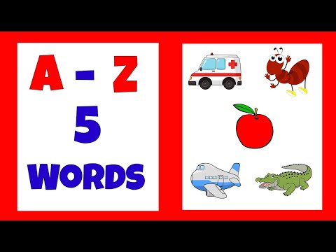 A To Z Alphabet Letter With 5 Words For Learning | A-Z Words - Youtube