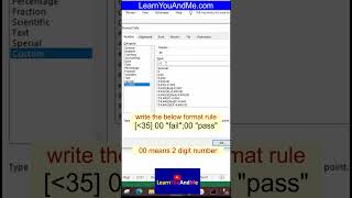Super Excel Trick No Formula Show Fail Pass After Marks In Excel Using Custom Number Format