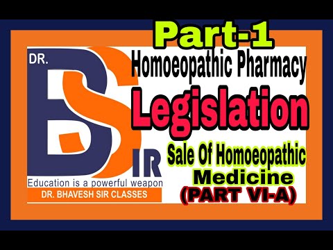 Legislation || Sale Of Homoeopathic Medicine || Homoeopathic Pharmacy ||DR.Bhavesh Sir Classes