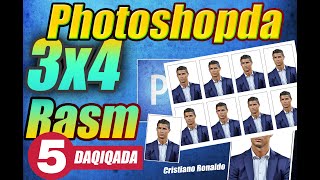 5 DAQIQADA 3X4 RASM TAYYORLASHNI O`RGANAMIZ. PHOTOSHOP DASTURI. BIZ BILAN OSON O`RGANING