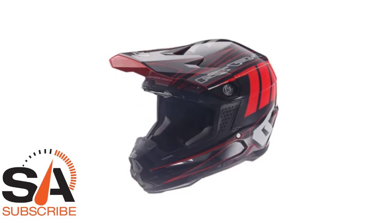 6D ATR-1 Point Black Red Helmet at SpeedAddicts.com