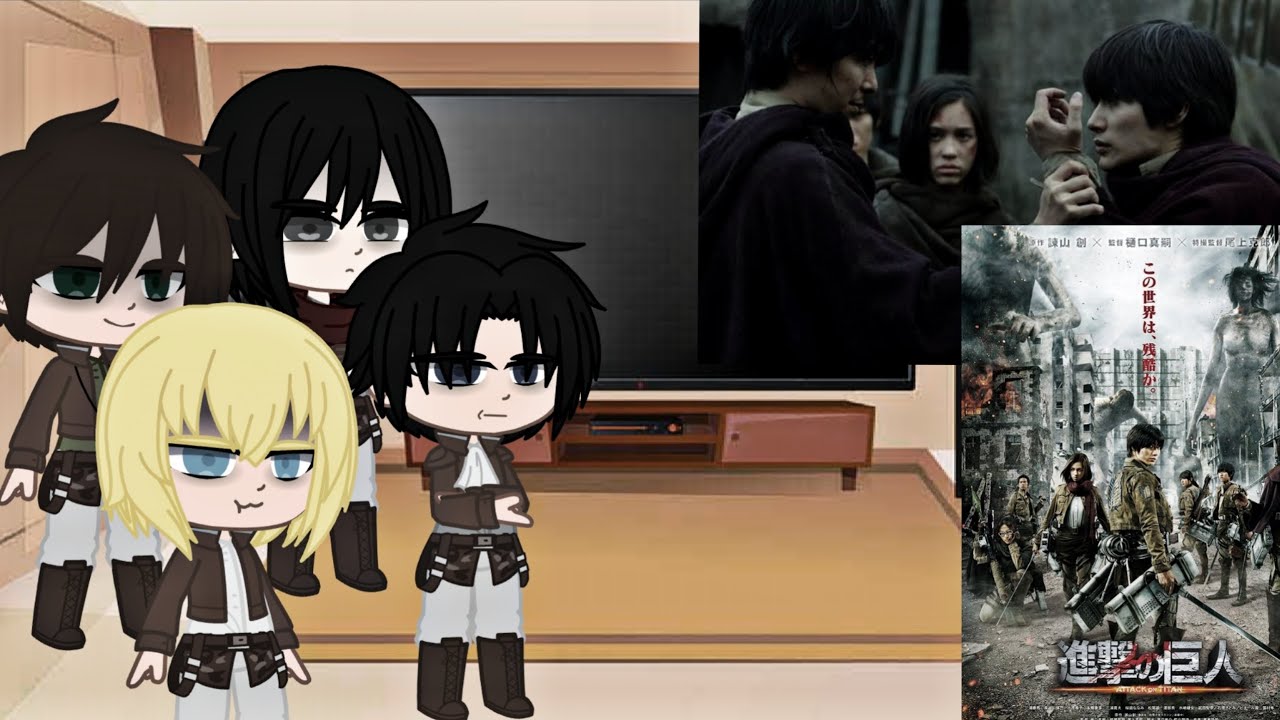 aot react to live action || gacha club || attack on titan || reaction ...