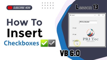 How to insert Checkboxes in VB 6.0 | PRI Tec Education