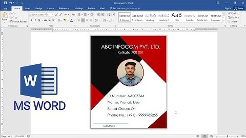How to Create ID Card in Microsoft Word | ID Card Design in MS Word