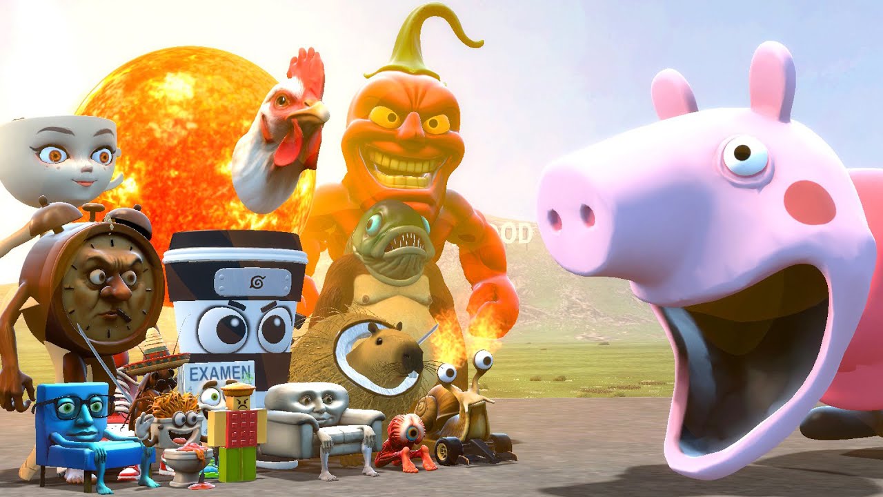 I MADE HUNGRY PEPPA PIG FROM ROBLOX! VS ALL ITALIAN BRAINROT MEMES FAMILY AND OTHER in Garry's Mod!