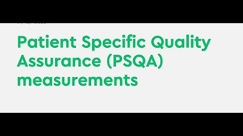 Patient Specific QA   Part 1