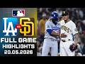 Los Angeles Dodgers Vs San Diego Padres Full Game Highlights May 20, 2026 MLB Season 2026