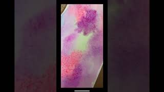 Salt technique with watercolor