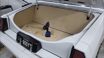 Part 2 of building the trunk enclosure for the 85 Monte Carlo/G-body
