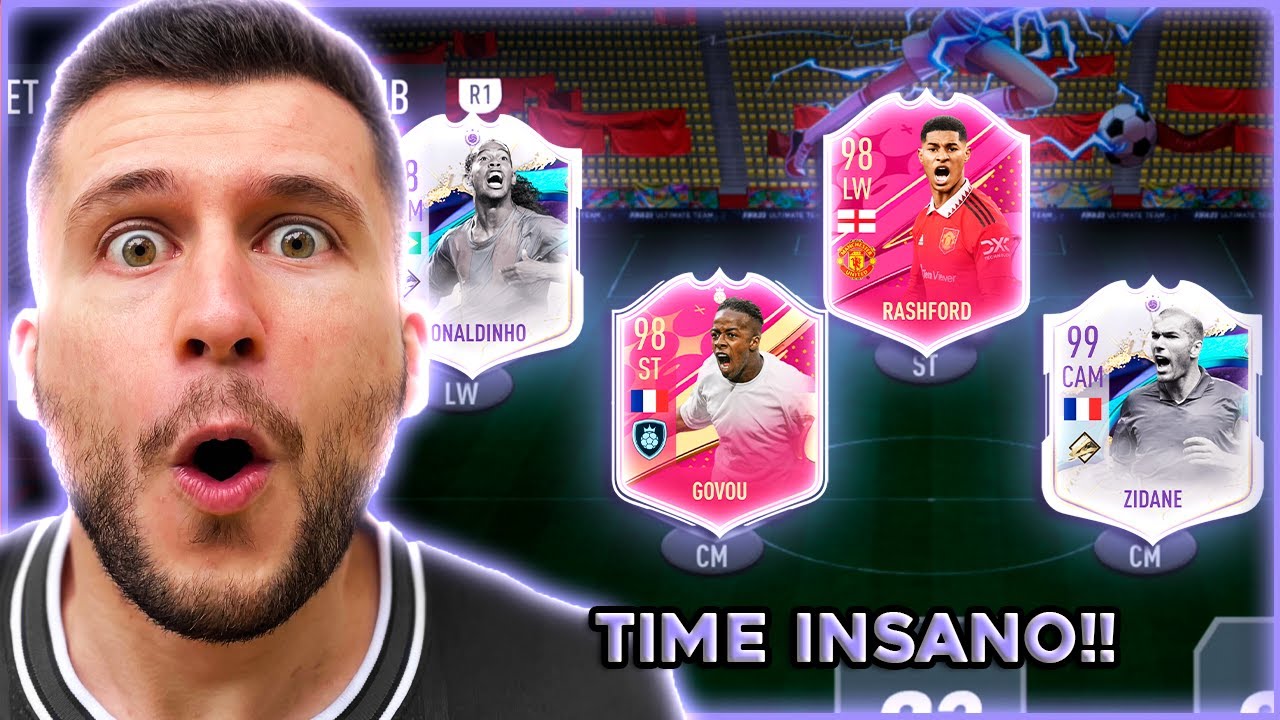 TESTEI O GOVOU 98, ZIDANE 99 & RASHFORD 98 E MONTEI UM TIME INSANO EM VOLTA DELES!! FIFA 23 - UT