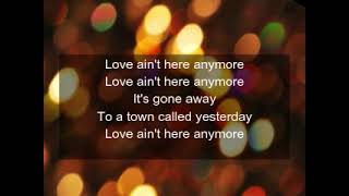 Take That - Love Ain&#39;t Here Anymore (Lyrics)