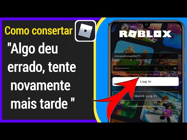 Erro no Roblox: Ocorreu um erro desconhecido. Tente novamente! Roblox  Rackeado? 