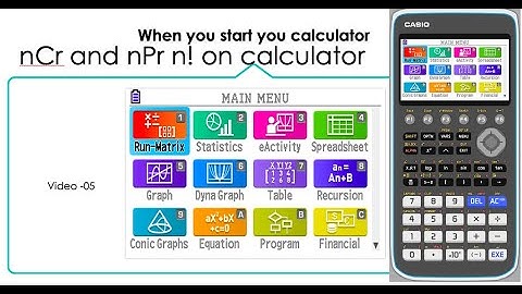 Permutation combination nCr and nPr n! on calculator FC CG-50