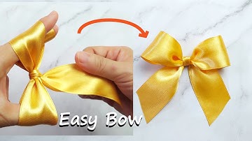 How to Make a Simple Easy Ribbon Bow | DIY Ribbon Bow Tutorial | How to Tie the Perfect Ribbon Bow