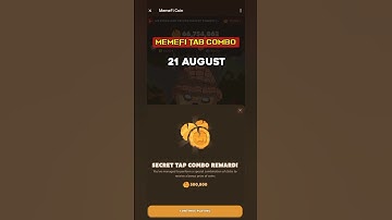 21 August Memefi Secret Combo | Memefi Secret Tap Combo Reward #memeficombo
