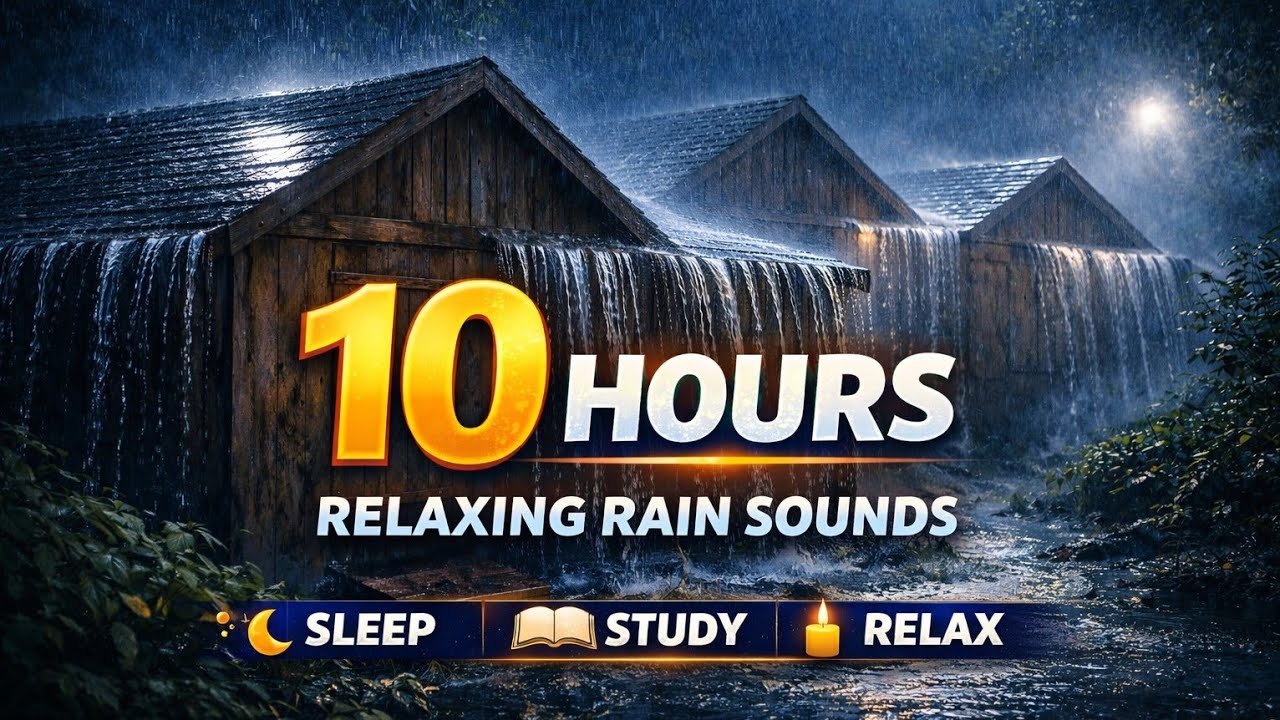10 Hours Relaxing Rain Sounds | Deep Sleep, Study, Meditation - YouTube