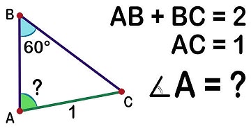 What is the measure of angle A in the triangle ABC. Math Olympiad Geometry problem.