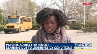 Wake County parents adjust to remote learning due to lingering icy conditions
