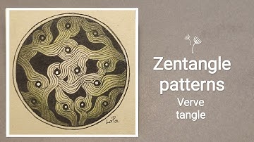 Zentangle patterns- Verve tangle /Easy Zentangle /Zentangle art /Drawing /Easy pattern