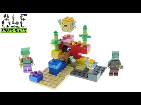 Lego Minecraft 21164 The Coral Reef - Lego Speed Build Review