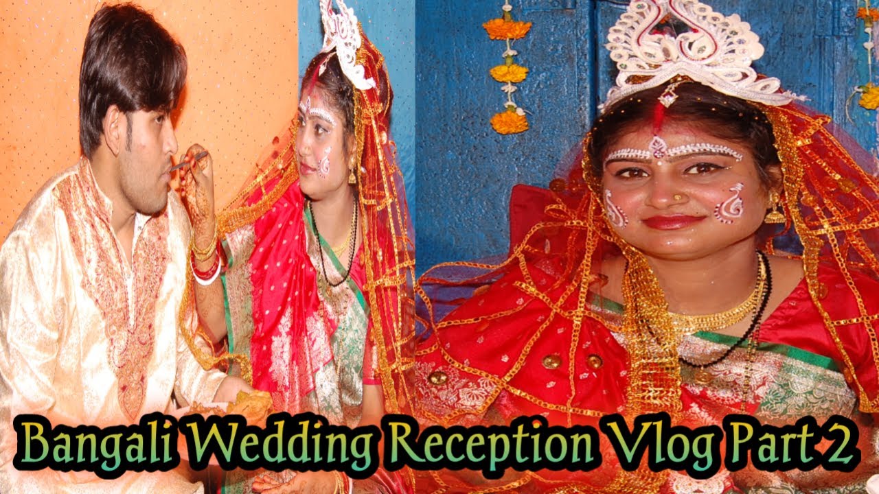 Beautiful Bangali Wedding Reception ||Beautiful Reception Vlog ||Bangali Bou Bhaat Reception Vlog 🥰💞