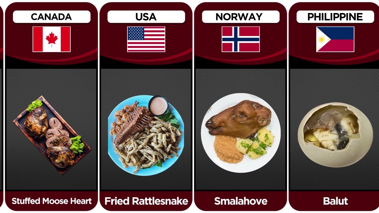 Weird Food From Different Countries - Genuine Stats 2022