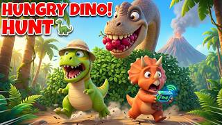 The Hungry Giant DINO HUNT 🍓 | The Biggest Dinosaur Ever | Learning to Share &amp; Eat Healthy