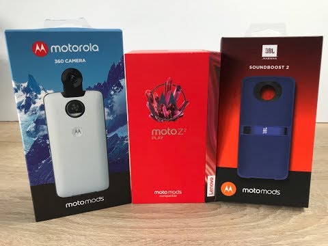 Moto Mods JBL SoundBoost 2 and Moto 360° Camera Unboxing