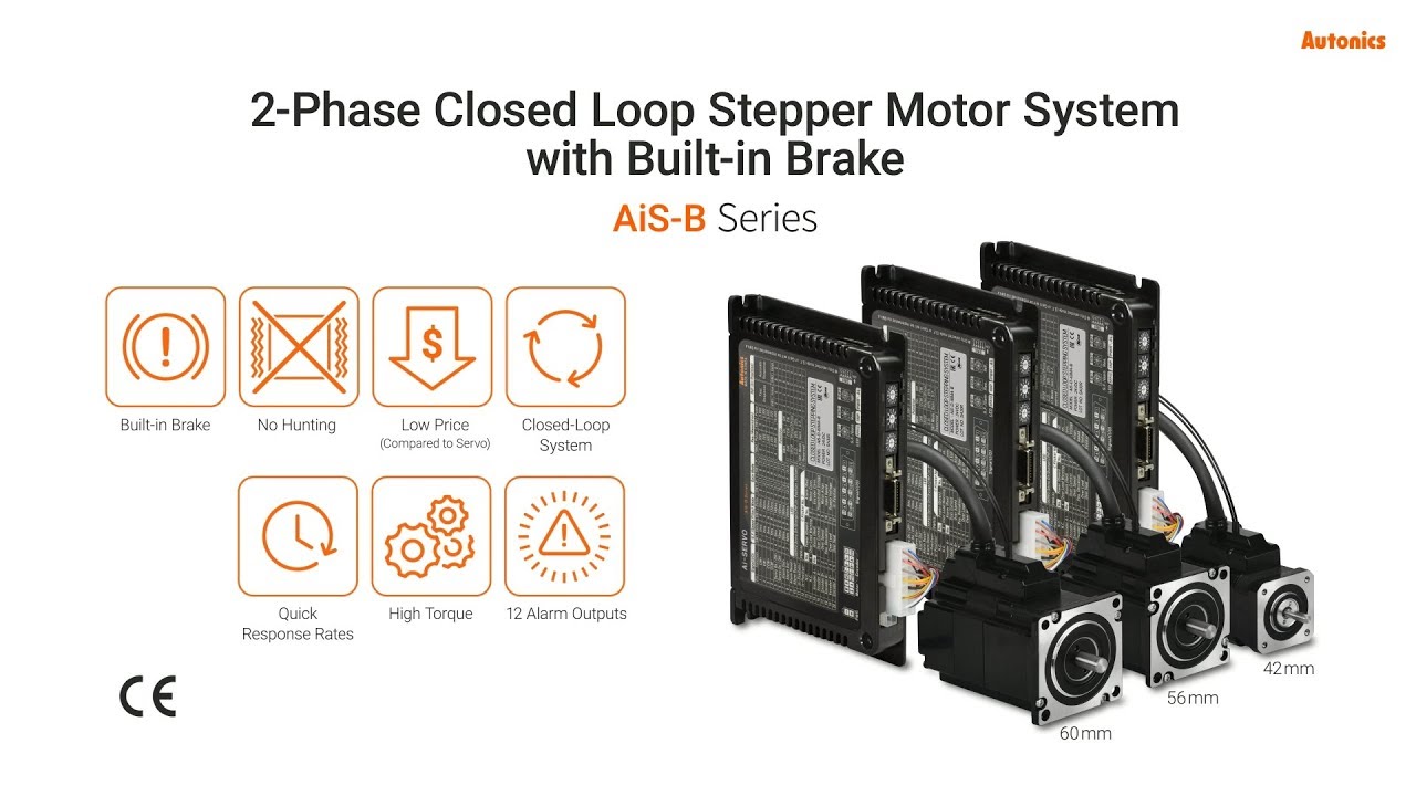 Autonics : 2-Phase Closed Loop Stepper Motor System with Built-in Brake AiS-B Series