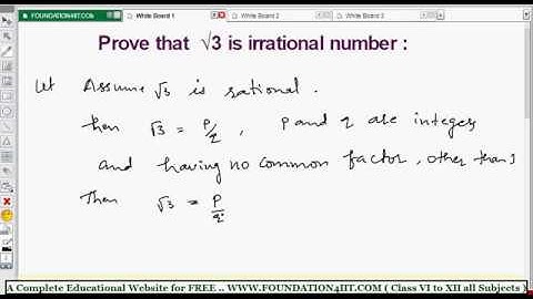 Prove that Root 3 is an Irrational Number || Class 9 Maths ICSE ||