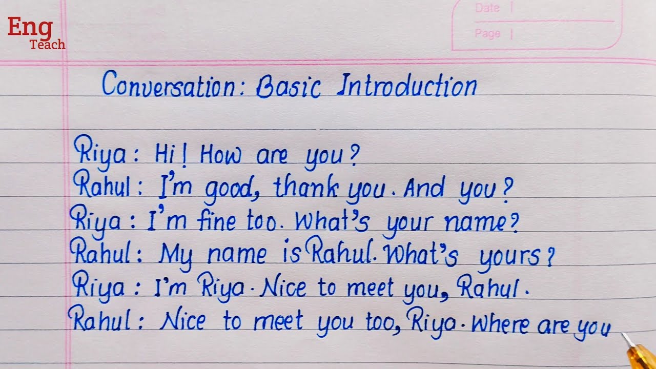 Basic Introduction conversation | how to introduce yourself ...