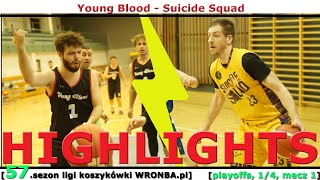 [koszykówka WRONBA, 57.sezon] 27.04.2024: HIGHLIGHTS: Young Blood - Suicide Squad