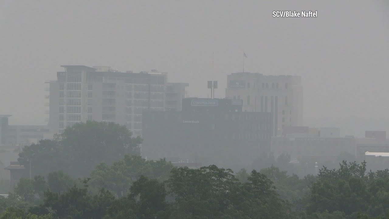 Extremely Dense Smoke And Haze Chokes The Kalamazoo Michigan Air
