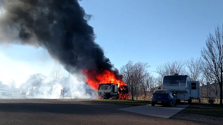 Camper fire at Griff's RV park in Altoona IA