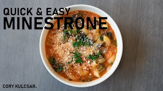How to make QUICK and EASY homemade MINESTRONE soup from scratch