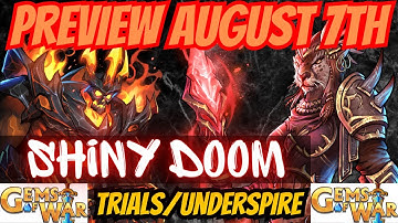 Gems of War Weekly Preview August 7th 2023 | Epic Trials & Underspire Team SOULFORGE Tower of Doom