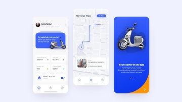 E-Scooter App UI Design in Adobe XD | Advance Tutorial  #uiuxdesign