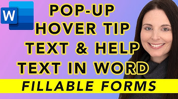 Hoe u helptekst en pop-uptekst met zweeftekst kunt maken in een invulbaar formulier in MS Word