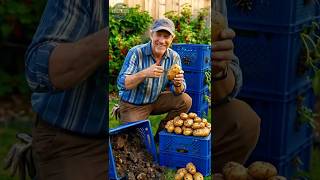 Genius Potato Tower Hack 🥔 Garden DIY #potatotower #gardening