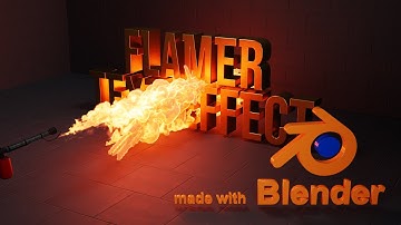 Easy Flame Thrower Text Effect - Tutorial Video for Blender