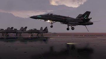 DCS | F/A-18C | Bad Weather Carrier Landing | (Cockpit / External / LSO view) | South Atlantic