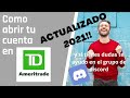 Como abrir cuenta en td ameritrade actualizacion mas cuenta demo