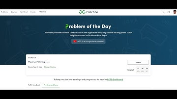 GFG | POTD | Maximum Winning Score | 05-03-22