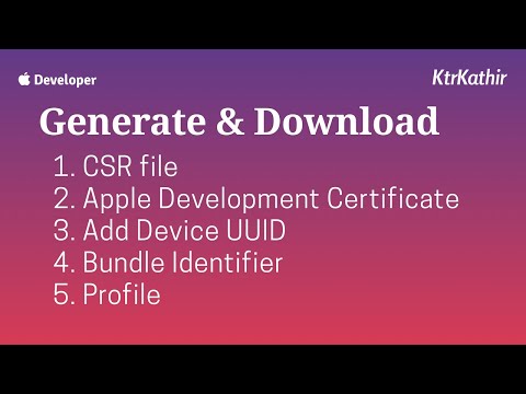 Create iOS Development Certificate, Bundle Identifier,  Add Device, Provisioning Profile | KtrKathir