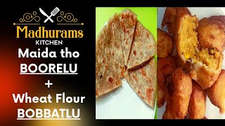 Festival Sweets | How to Make Bobbatlu / Bakshalu  & Maida tho Poornam Boorelu in Telugu Pooran Poli