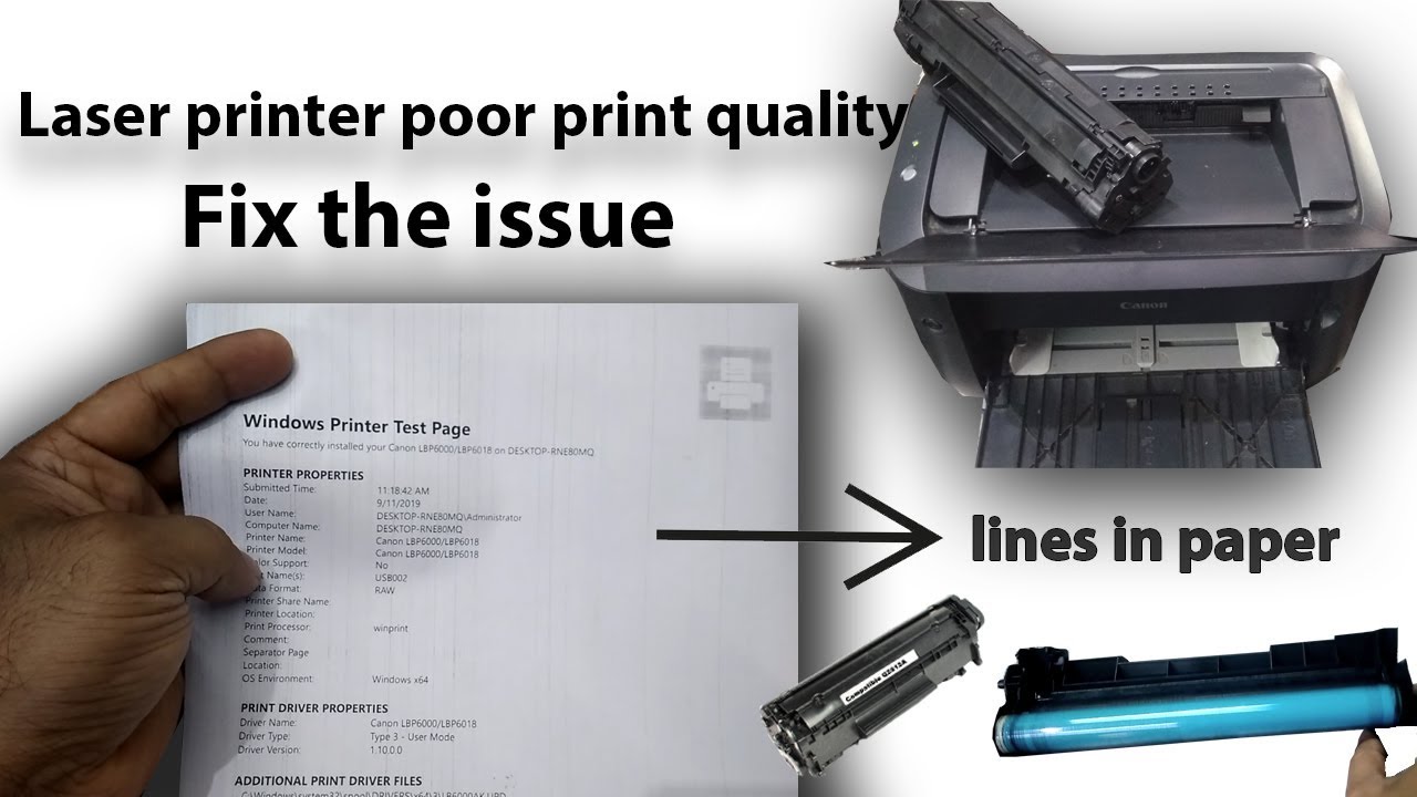 Staan voor Attent Assimileren Laser Printer Print Quality Problems - YouTube