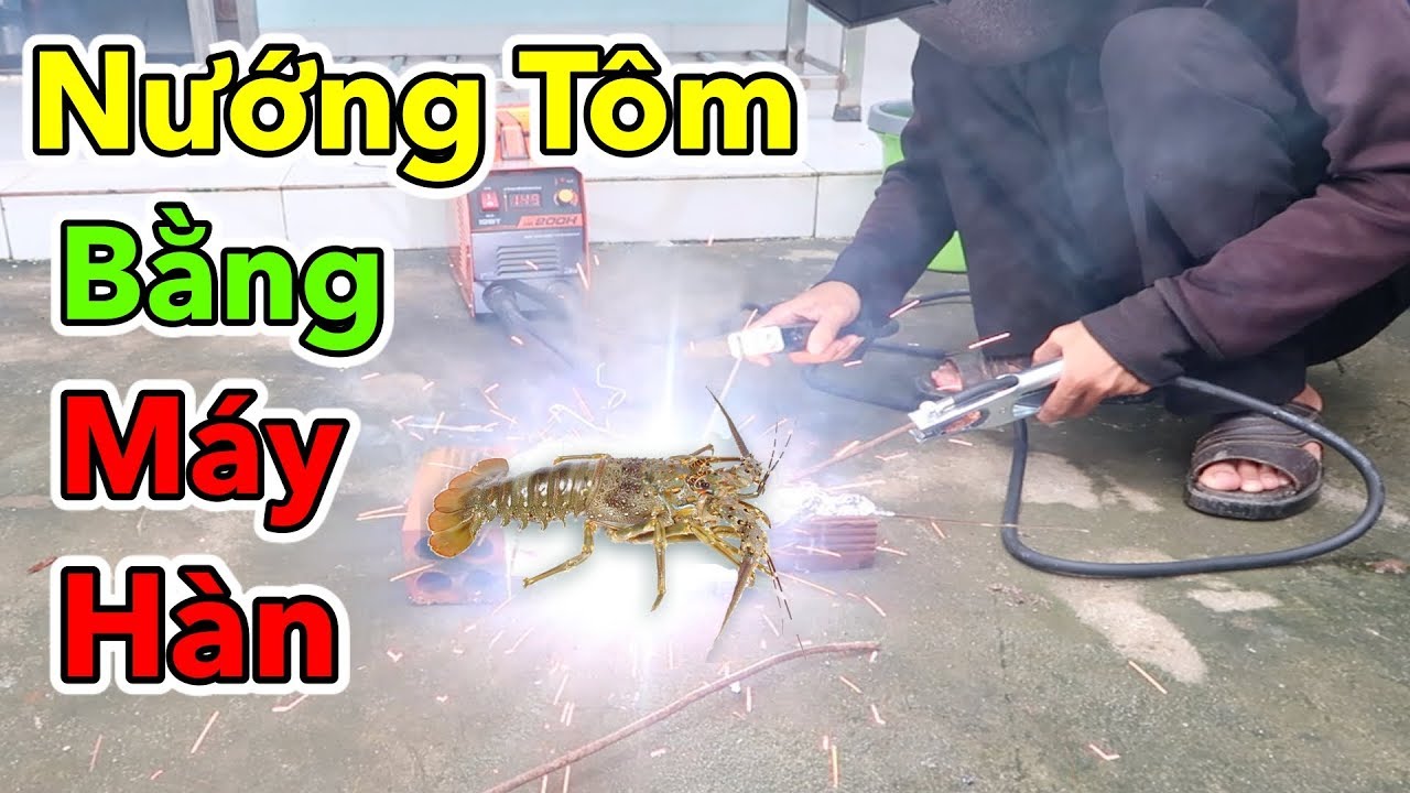 Lâm Vlog - Thử Nướng Tôm Hùm Bằng Máy Hàn Điện | Grilled Shrimp By Welding Machine