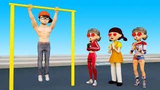 Scary Teacher 3D Vs Squid Game Love Challeng Nick Gym Win